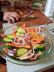 Vegetables for pickling.